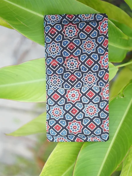 blue and black designer wallet