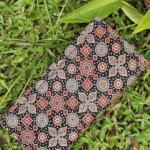 black and blue circles ajrakh wallet