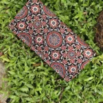 black and red traditional wallet
