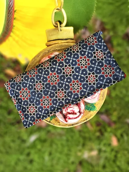 blue floral wallet