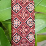 red and blue handmade cloth wallet