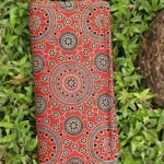 red block print wallet