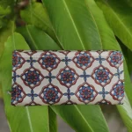 white lotus printed wallet