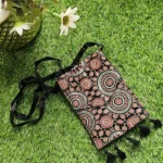 black & blue circles sling bag
