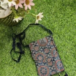 blue and red sling bag