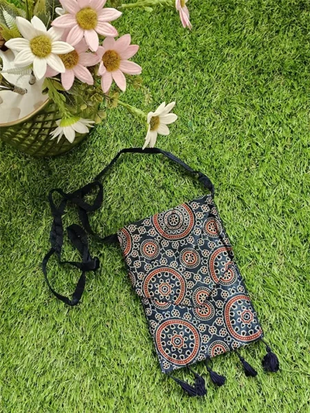 blue and red sling bag