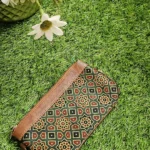 green printed pouch