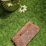 red blue silk pouch black