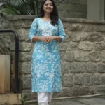sky blue floral co-ord set