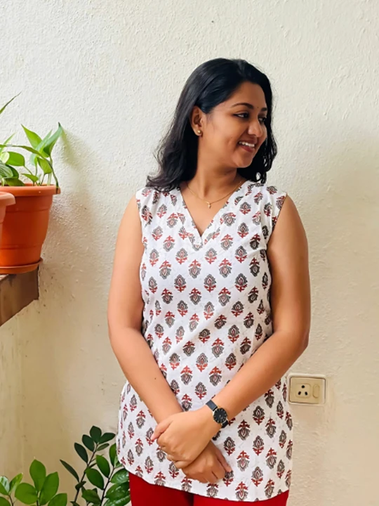 desert rose sleeveless kurti