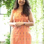 ikat amber glow sleeveless kurti