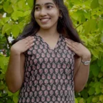black printed kurti