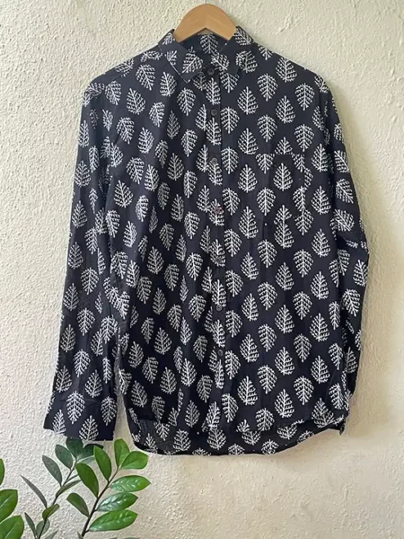 black printed shirt