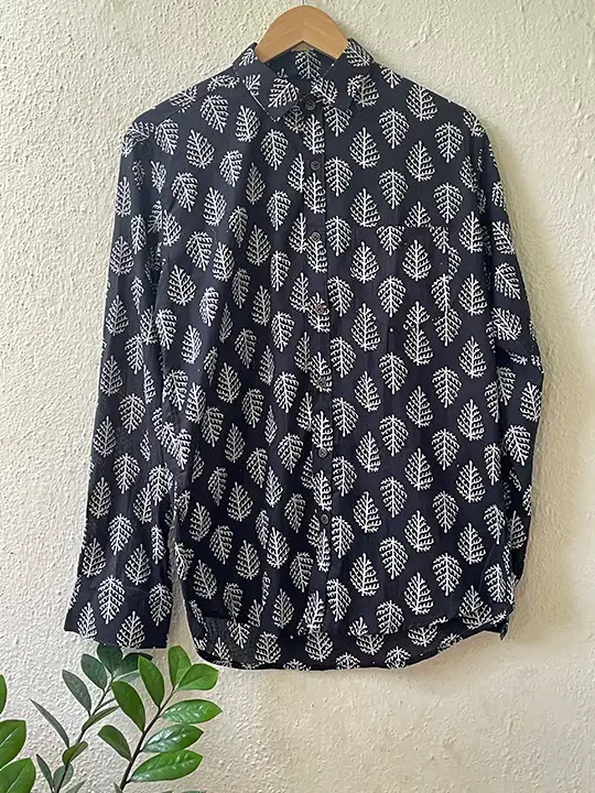 black printed shirt