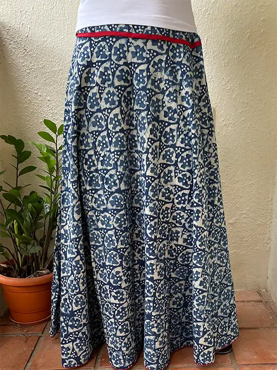 block print skirt