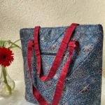 blue tote bag