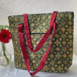 green star ajrakh tote bag