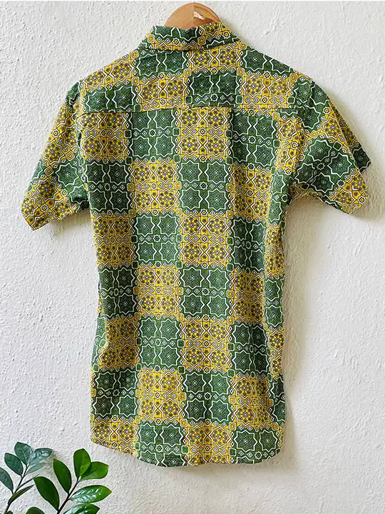 green yellow lotus shirt back