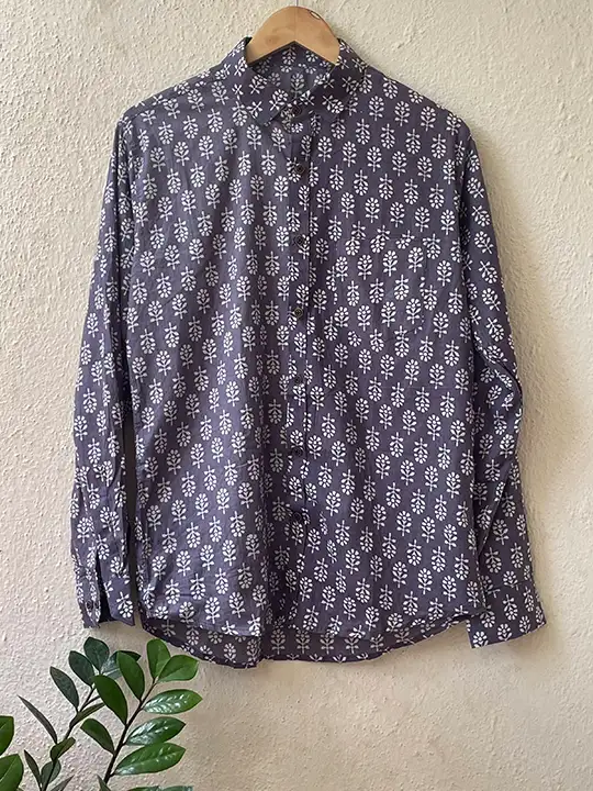 grey printed shirt for men