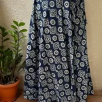 indigo long skirt