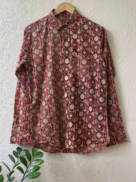 moroccan print shirt for men