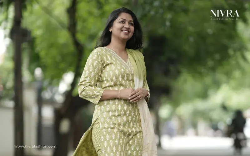 v neck churidar for women