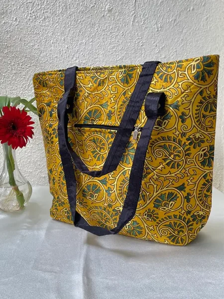 yellow tote bag