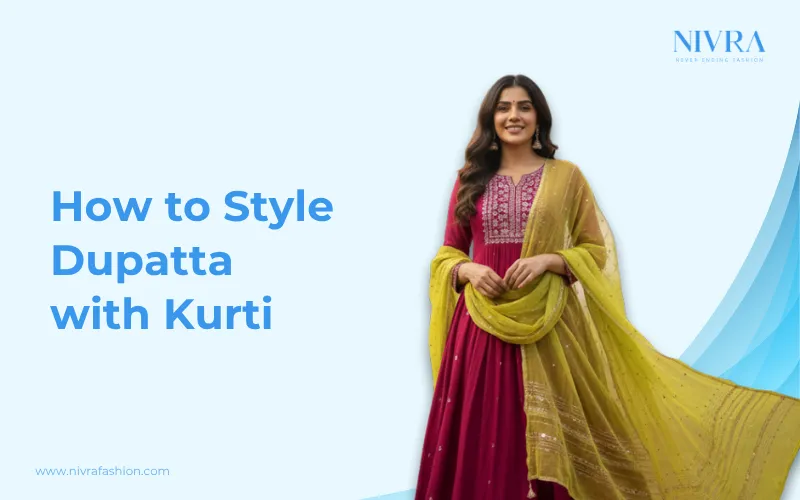 how to style dupatta with kurti