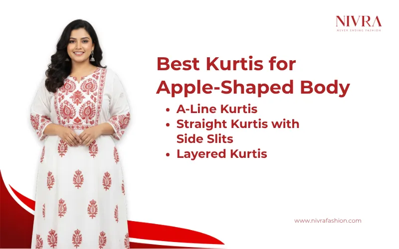 best kurtis for apple-shaped body